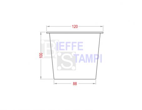 contenitore raccoglisiero fuscella - Kg. 0,500 dimensioni Contenitore raccoglisiero - Art. C0500